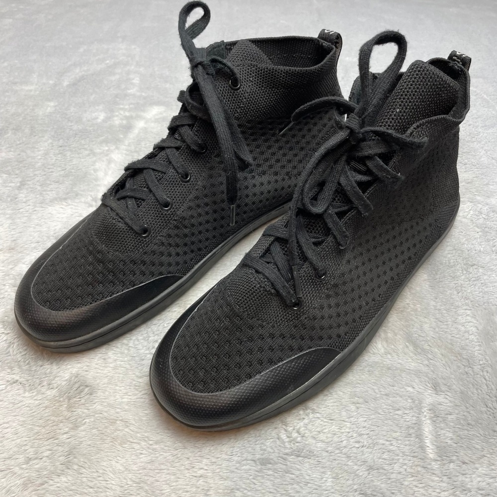 Suavs Mens The Legacy High Top Sneaker Mens 11 Womens 13 Black Knit Lifestyle